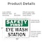 Signmission Eye Wash Station, 10 in W x Rectangle, Plastic OS-2PACK-CL-P-710-L-20008 - alternate 3